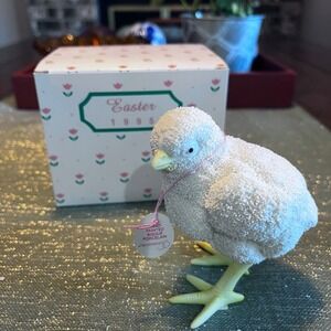 Vintage Department 56 Easter 1995 Chick Figurine Bisque Porcelain 2464-3 Boxed